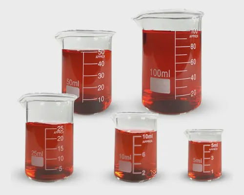 Kit Becker Bequer Vidro Graduado 5, 10, 25, 50 E 100ml